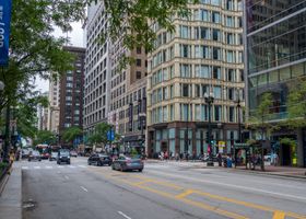 North Loop street with cafes