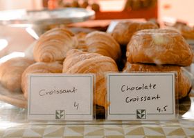 Fresh pastries at a bakery